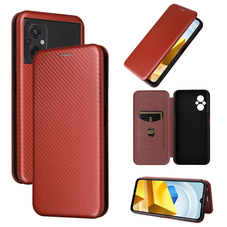 Carbon Fiber Texture Leather Phone Case, For Xiaomi Poco C40, For Xiaomi Poco M5 4G, For ZTE Axon 40 Pro