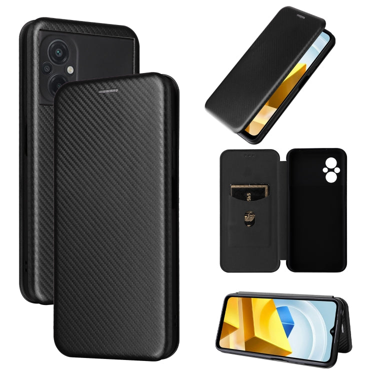 Carbon Fiber Texture Leather Phone Case, For Realme 9i, For Xiaomi Poco C40, For Xiaomi Poco M5 4G, For ZTE Axon 40 Pro
