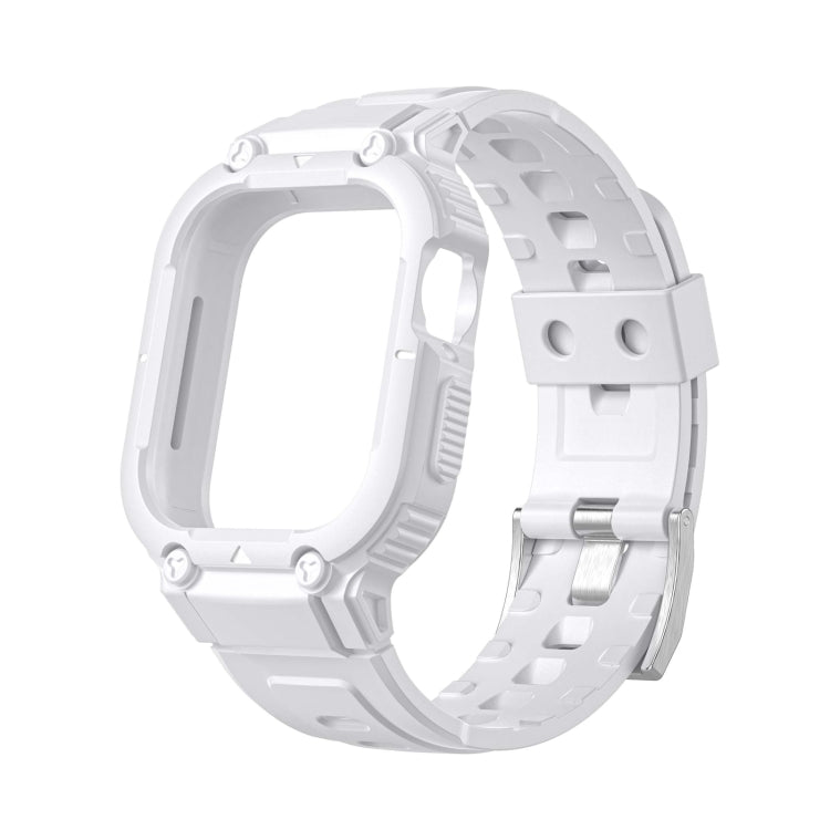 Armor Silicone Watch Band For Apple Watch, Series 8&7 45mm / SE 2&6&SE&5&4 44mm / 3&2&1 42mm, Series 8&7 41mm / SE 2&6&SE&5&4 40mm / 3&2&1 38mm, Ultra 49mm