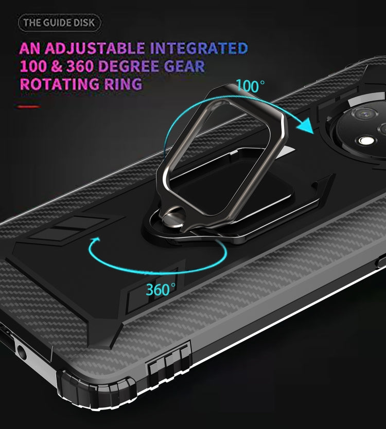 Carbon Fiber Protective Case with 360 Degree Rotating Ring Holder, For OnePlus 7T, For Galaxy M20, For OPPO A5(2020), For OPPO A9(2020) /  A11X, For OPPO Realme X2, For OPPO Realme 5S, For Xiaomi Redmi 8A / 8A Dual, For Huawei Nova 5i / P20 Lite(2019)