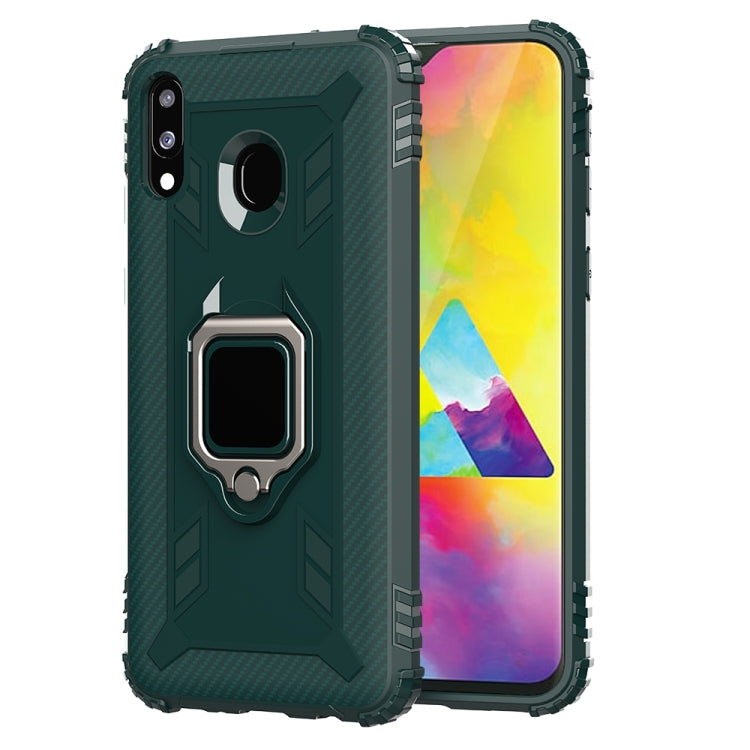 Carbon Fiber Protective Case with 360 Degree Rotating Ring Holder, For OnePlus 7T, For Galaxy M20, For OPPO A5(2020), For OPPO A9(2020) /  A11X, For OPPO Realme X2, For OPPO Realme 5S, For Xiaomi Redmi 8A / 8A Dual, For Huawei Nova 5i / P20 Lite(2019)