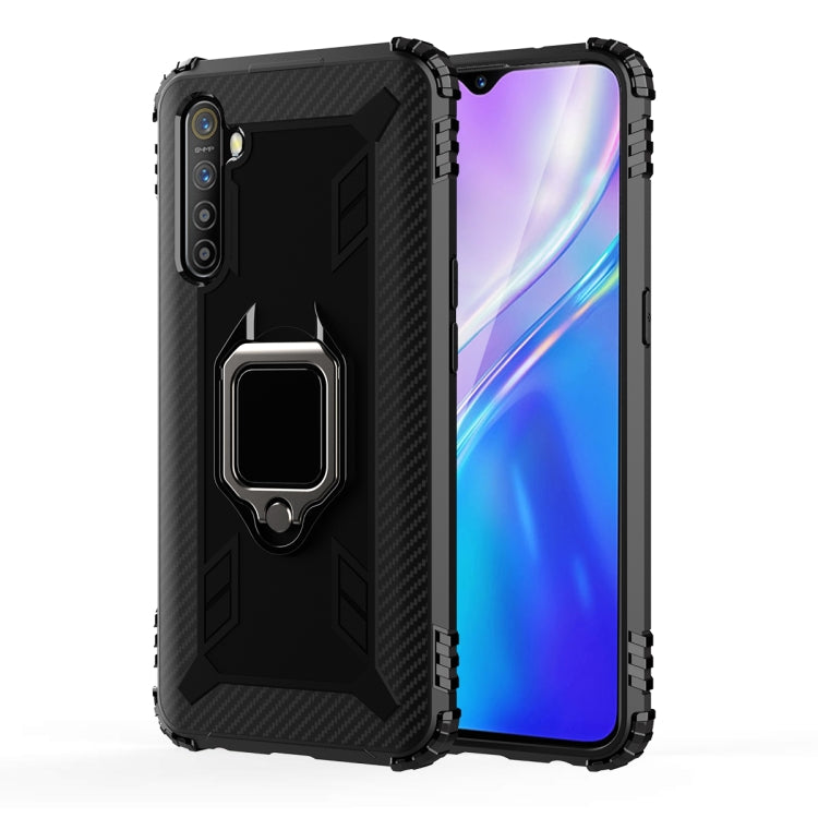 Carbon Fiber Protective Case with 360 Degree Rotating Ring Holder, For OnePlus 7T, For Galaxy M20, For OPPO A5(2020), For OPPO A9(2020) /  A11X, For OPPO Realme X2, For OPPO Realme 5S, For Xiaomi Redmi 8A / 8A Dual, For Huawei Nova 5i / P20 Lite(2019)