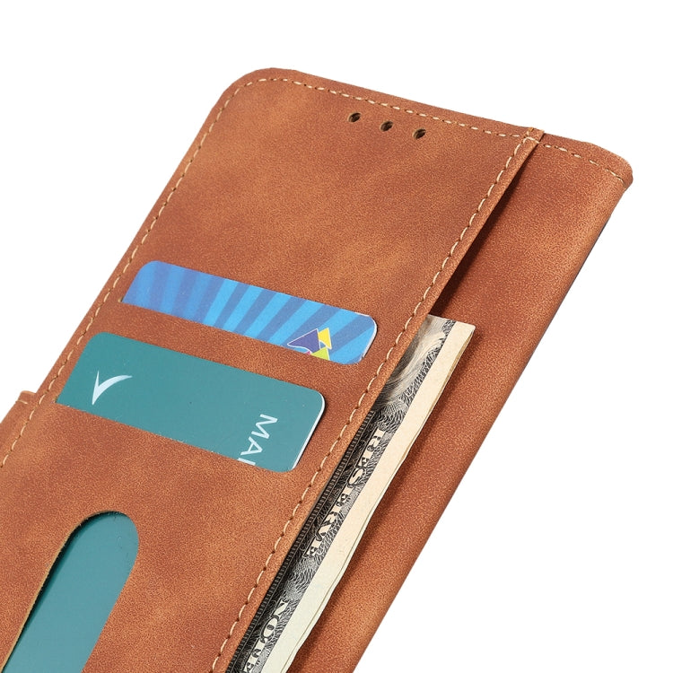 KHAZNEH Retro Texture Leather Phone Case, For Motorola Moto E22 4G/E22i, For Realme C33 4G