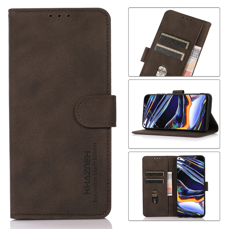 KHAZNEH Matte Texture Leather Phone Case, For Motorola Moto E22 / E22i, For Realme C33 4G