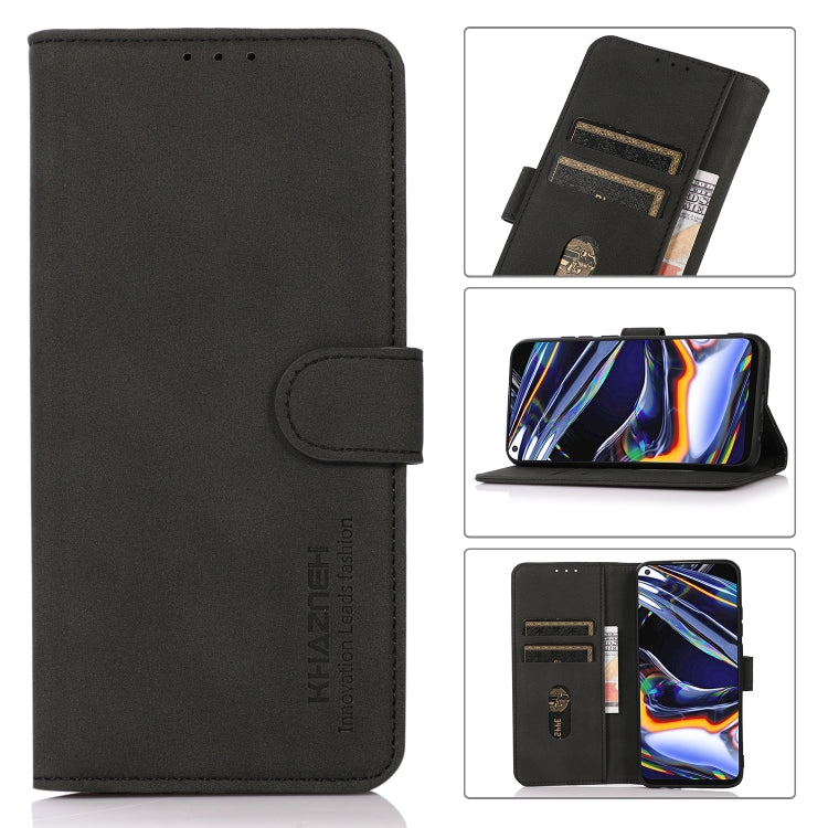 KHAZNEH Matte Texture Leather Phone Case, For Motorola Moto E22 / E22i, For Realme C33 4G