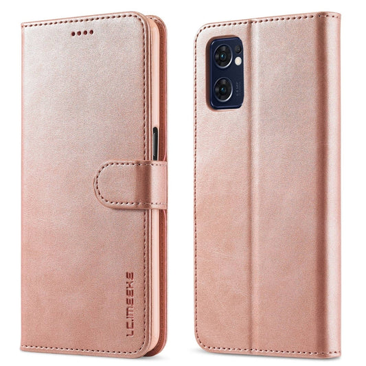 LC.IMEEKE Calf Texture Leather Phone Case, For OPPO A77 5G / A97 5G / Realme V23