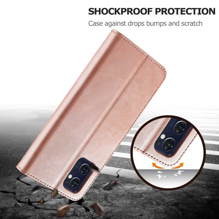 LC.IMEEKE Calf Texture Leather Phone Case, For OPPO A77 5G / A97 5G / Realme V23