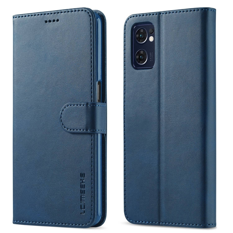 LC.IMEEKE Calf Texture Leather Phone Case, For OPPO A77 5G / A97 5G / Realme V23