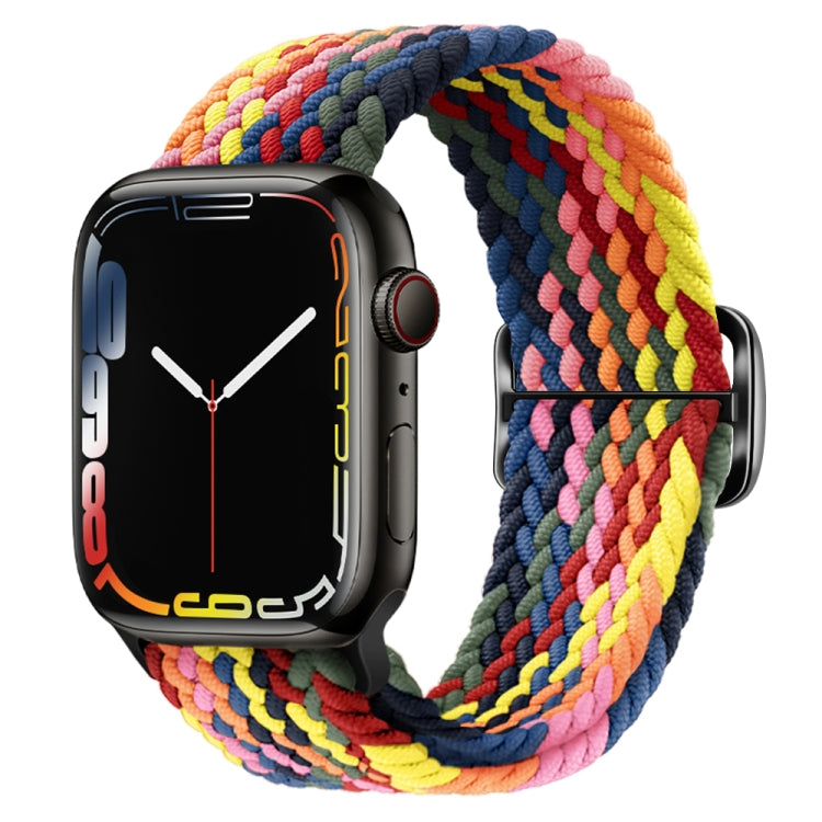 Buckle Nylon Braided Watch Band, For Apple Watch Ultra 49mm / Series 8&amp;7 45mm / SE 2&amp;6&amp;SE&amp;5&amp;4 44mm / 3&amp;2&amp;1 42mm, For Apple Watch Series 8&amp;7 41mm / SE 2