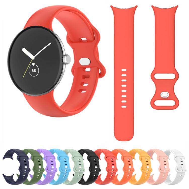 For Google Pixel Watch Single Color Silicone Watch Band, Man, Women