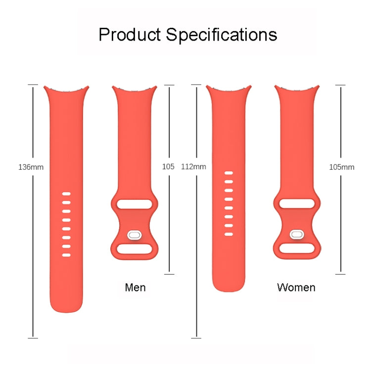 For Google Pixel Watch Single Color Silicone Watch Band, Man, Women