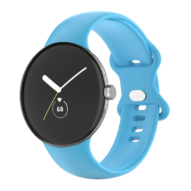 For Google Pixel Watch Single Color Silicone Watch Band, Man, Women