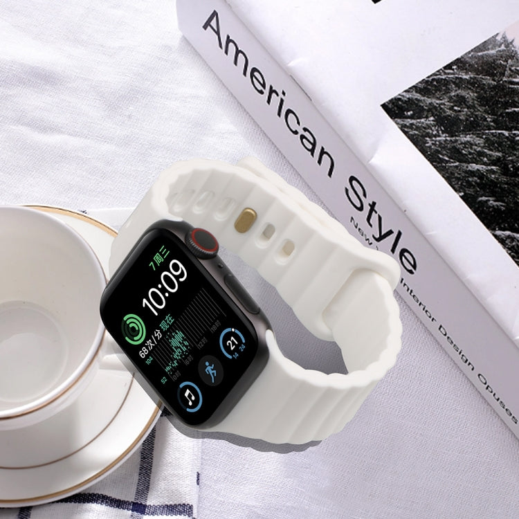 Reverse Buckle Silicone Watch Band, For Apple Watch Ultra 49mm / Series 8&amp;7 45mm / SE 2&amp;6&amp;SE&amp;5&amp;4 44mm / 3&amp;2&amp;1 42mm, For Apple Watch Series 8&amp;7 41mm / SE 2&amp;6&amp;SE&amp;5&amp;4 40mm / 3&amp;2&amp;1 38mm