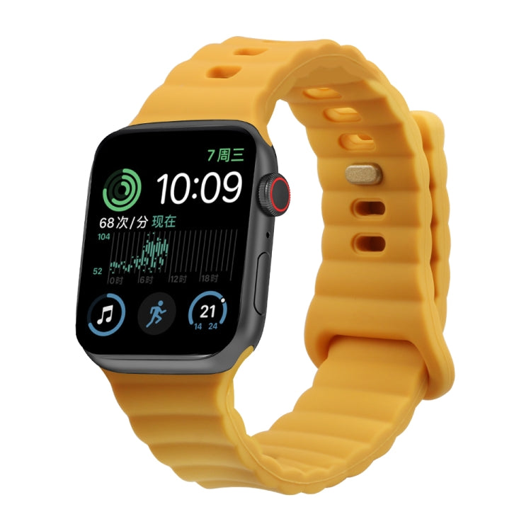 Reverse Buckle Silicone Watch Band, For Apple Watch Ultra 49mm / Series 8&7 45mm / SE 2&6&SE&5&4 44mm / 3&2&1 42mm, For Apple Watch Series 8&7 41mm / SE 2&6&SE&5&4 40mm / 3&2&1 38mm