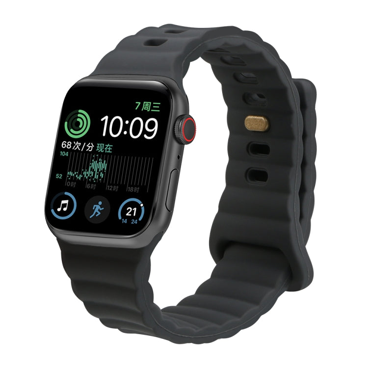 Reverse Buckle Silicone Watch Band, For Apple Watch Ultra 49mm / Series 8&7 45mm / SE 2&6&SE&5&4 44mm / 3&2&1 42mm, For Apple Watch Series 8&7 41mm / SE 2&6&SE&5&4 40mm / 3&2&1 38mm