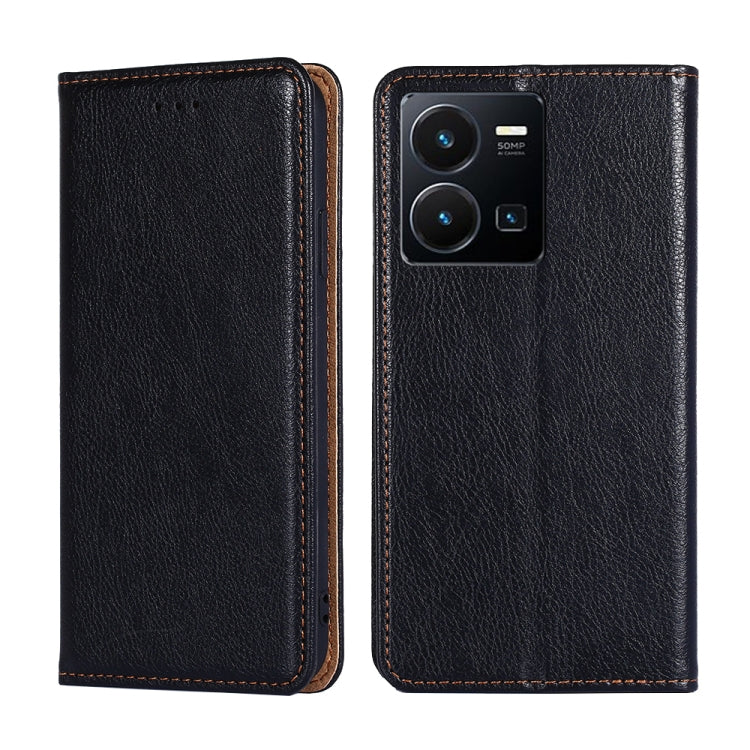 Gloss Oil Solid Color Magnetic Leather Phone Case
