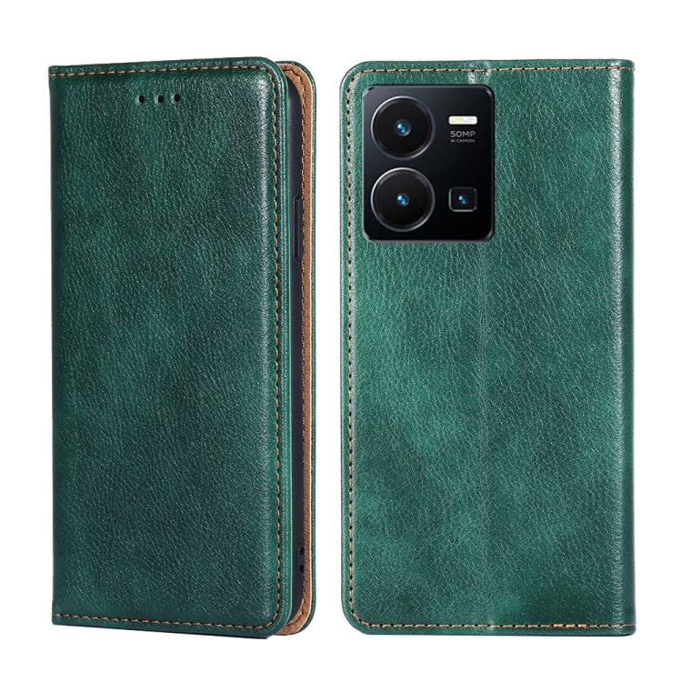Gloss Oil Solid Color Magnetic Leather Phone Case