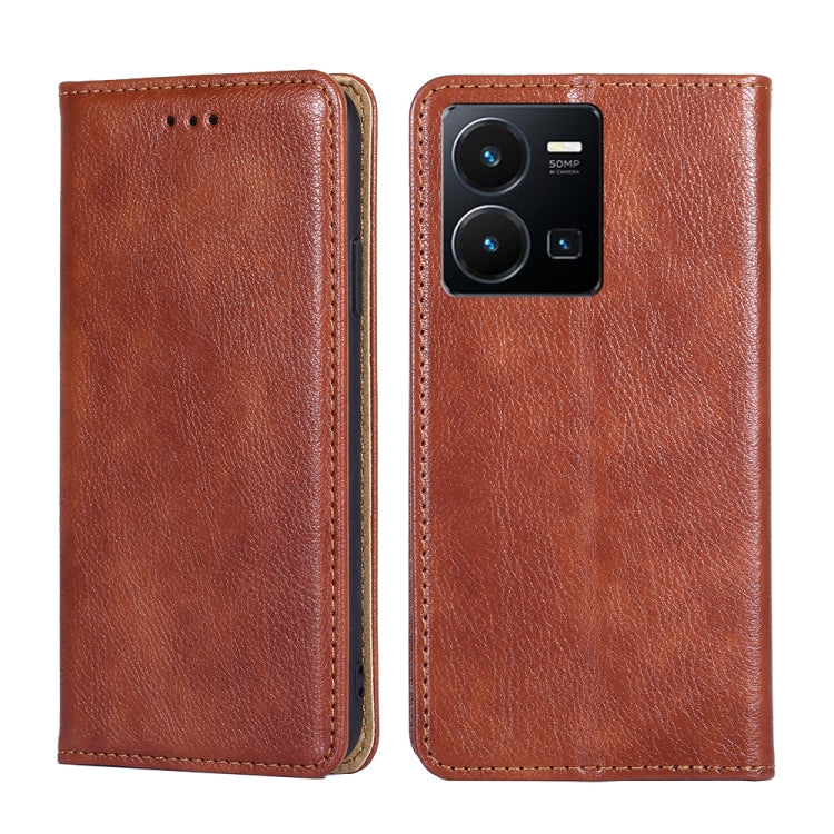 Gloss Oil Solid Color Magnetic Leather Phone Case