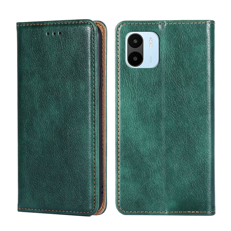 Gloss Oil Solid Color Magnetic Leather Phone Case