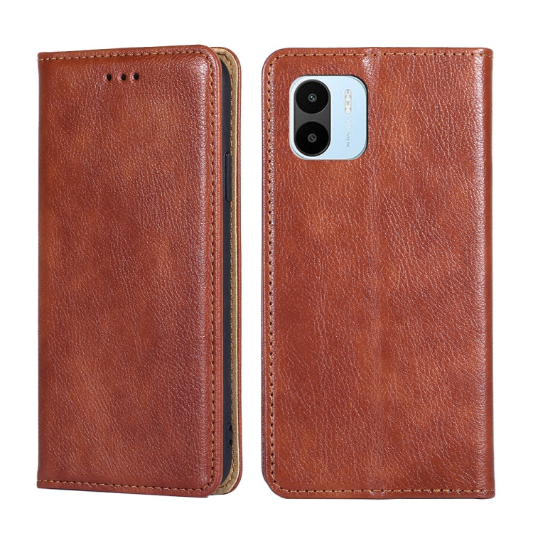 Gloss Oil Solid Color Magnetic Leather Phone Case
