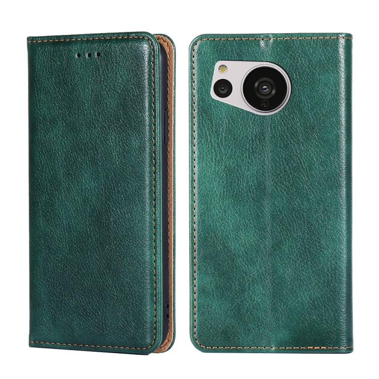 Gloss Oil Solid Color Magnetic Leather Phone Case