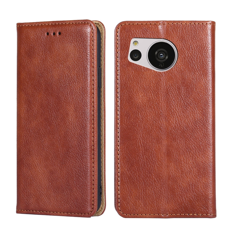Gloss Oil Solid Color Magnetic Leather Phone Case