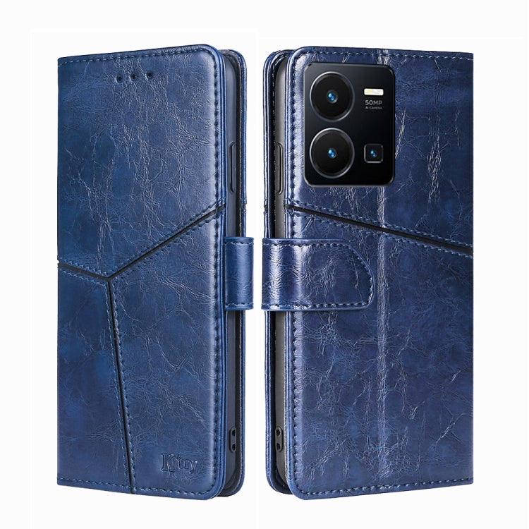 Geometric Stitching Leather Phone Case