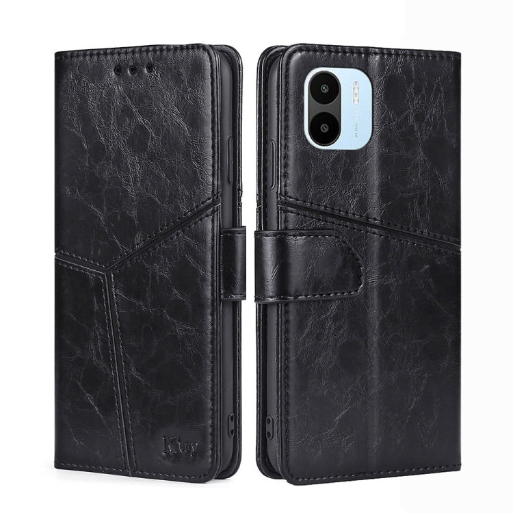 Geometric Stitching Leather Phone Case