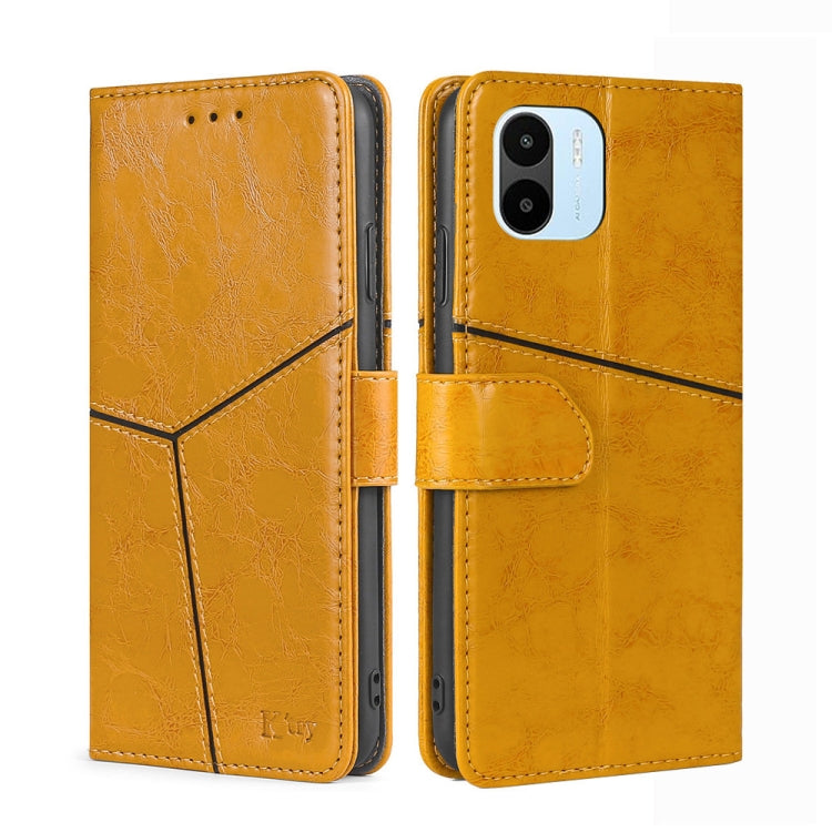 Geometric Stitching Leather Phone Case