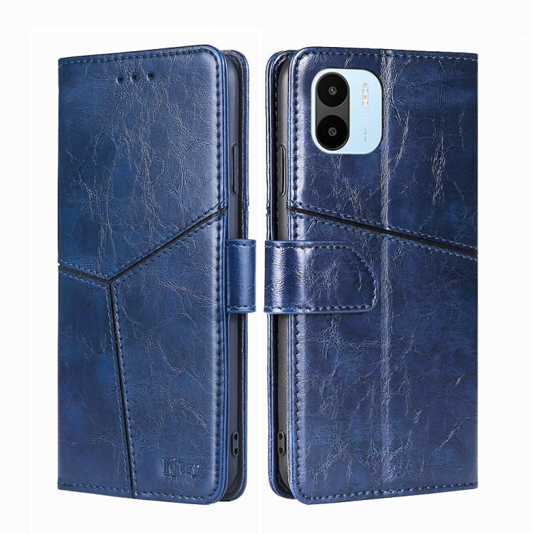 Geometric Stitching Leather Phone Case