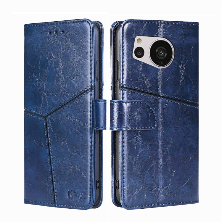 Geometric Stitching Leather Phone Case