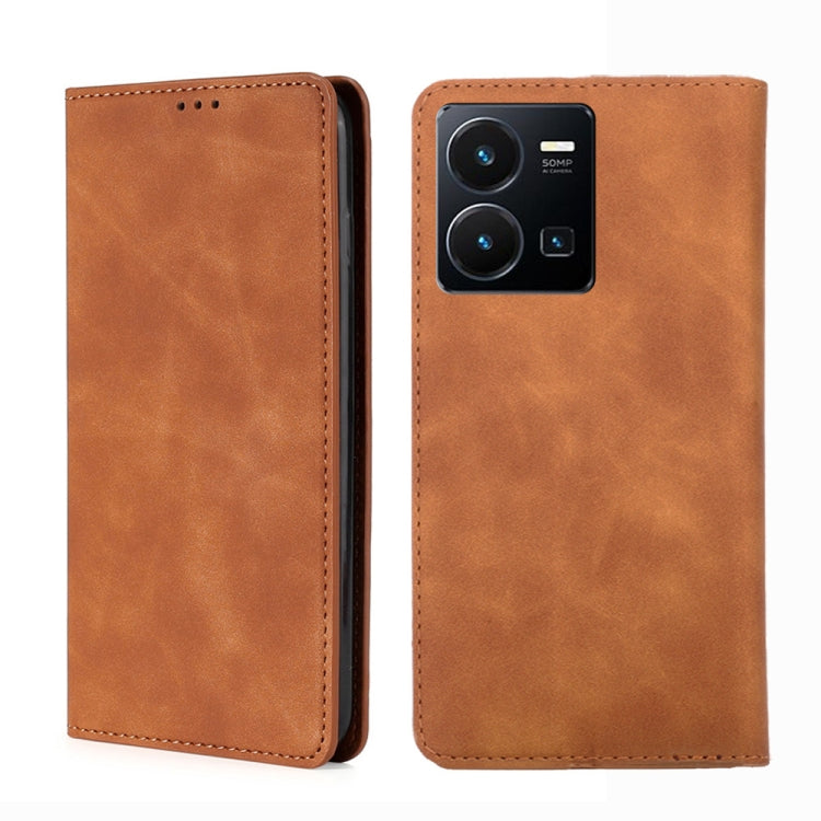 Skin Feel Magnetic Leather Phone Case