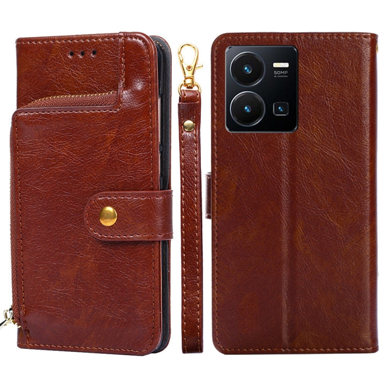 Zipper Bag Leather Phone Case, For vivo Y35 4G / Y22 / Y22s, For Xiaomi Redmi A1, For Sharp Aquos Sense7