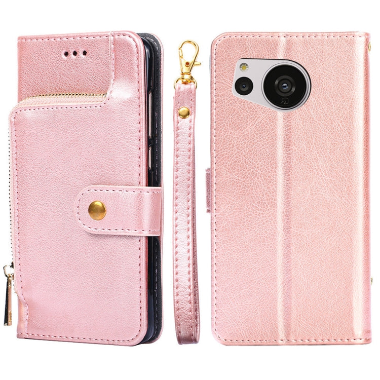 Zipper Bag Leather Phone Case, For vivo Y35 4G / Y22 / Y22s, For Xiaomi Redmi A1, For Sharp Aquos Sense7