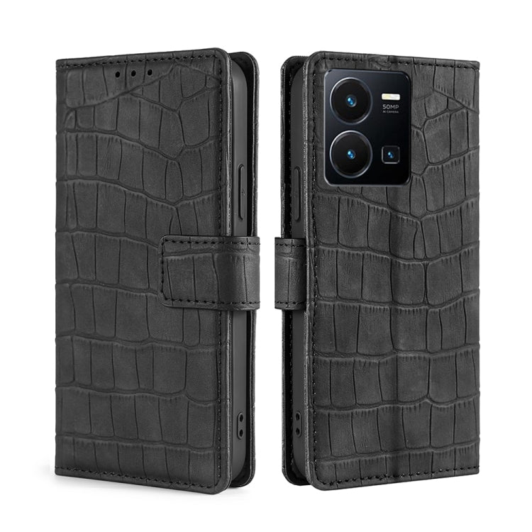 Skin Feel Crocodile Magnetic Clasp Leather Phone Case, For vivo Y35 4G / Y22 / Y22s, For Xiaomi Redmi A1, For Sharp Aquos Sense7