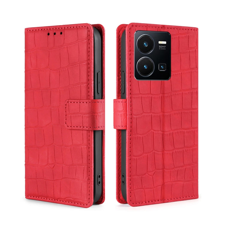 Skin Feel Crocodile Magnetic Clasp Leather Phone Case, For vivo Y35 4G / Y22 / Y22s, For Xiaomi Redmi A1, For Sharp Aquos Sense7