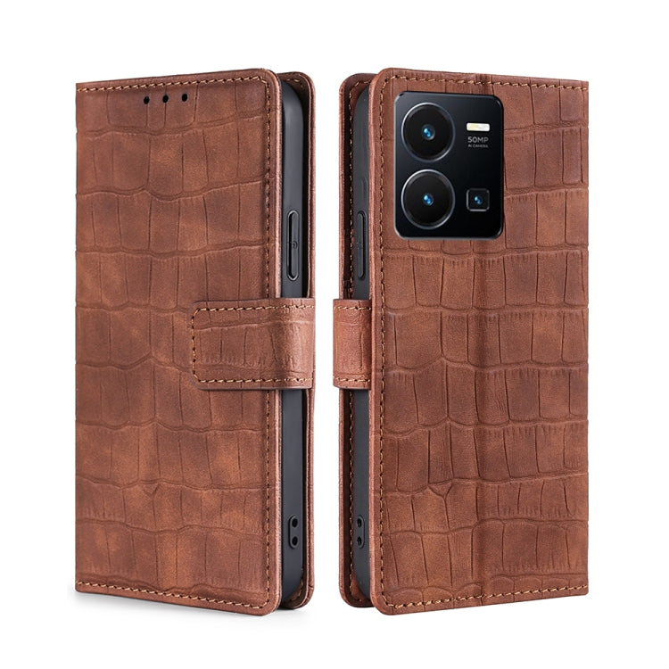 Skin Feel Crocodile Magnetic Clasp Leather Phone Case, For vivo Y35 4G / Y22 / Y22s, For Xiaomi Redmi A1, For Sharp Aquos Sense7