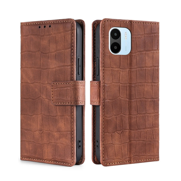 Skin Feel Crocodile Magnetic Clasp Leather Phone Case, For vivo Y35 4G / Y22 / Y22s, For Xiaomi Redmi A1, For Sharp Aquos Sense7