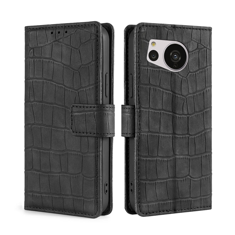 Skin Feel Crocodile Magnetic Clasp Leather Phone Case, For vivo Y35 4G / Y22 / Y22s, For Xiaomi Redmi A1, For Sharp Aquos Sense7