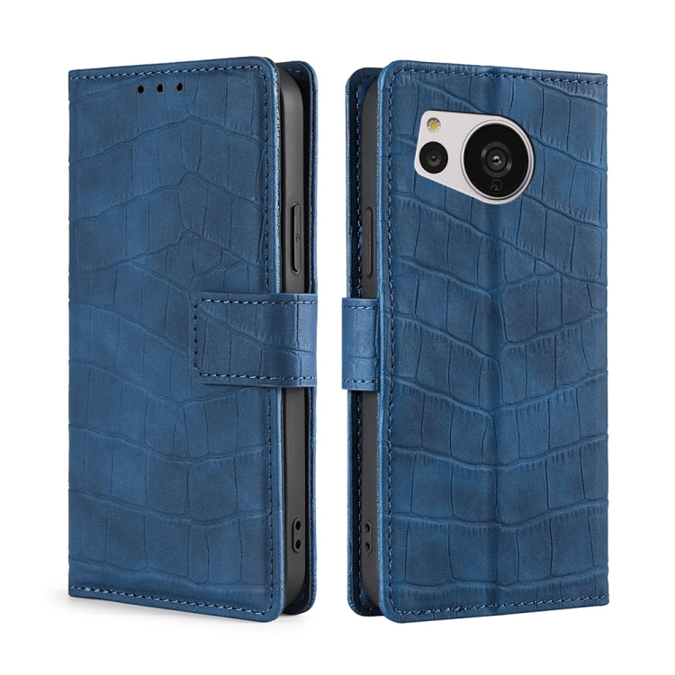 Skin Feel Crocodile Magnetic Clasp Leather Phone Case, For vivo Y35 4G / Y22 / Y22s, For Xiaomi Redmi A1, For Sharp Aquos Sense7