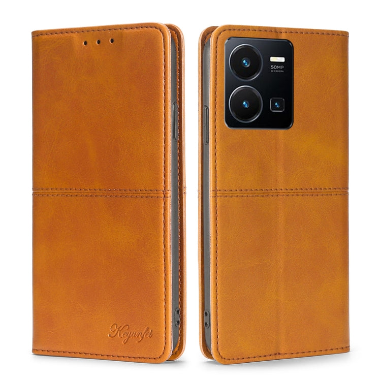 Cow Texture Magnetic Leather Phone Case, For vivo Y35 4G / Y22 / Y22s, For Xiaomi Redmi A1, For Sharp Aquos Sense7