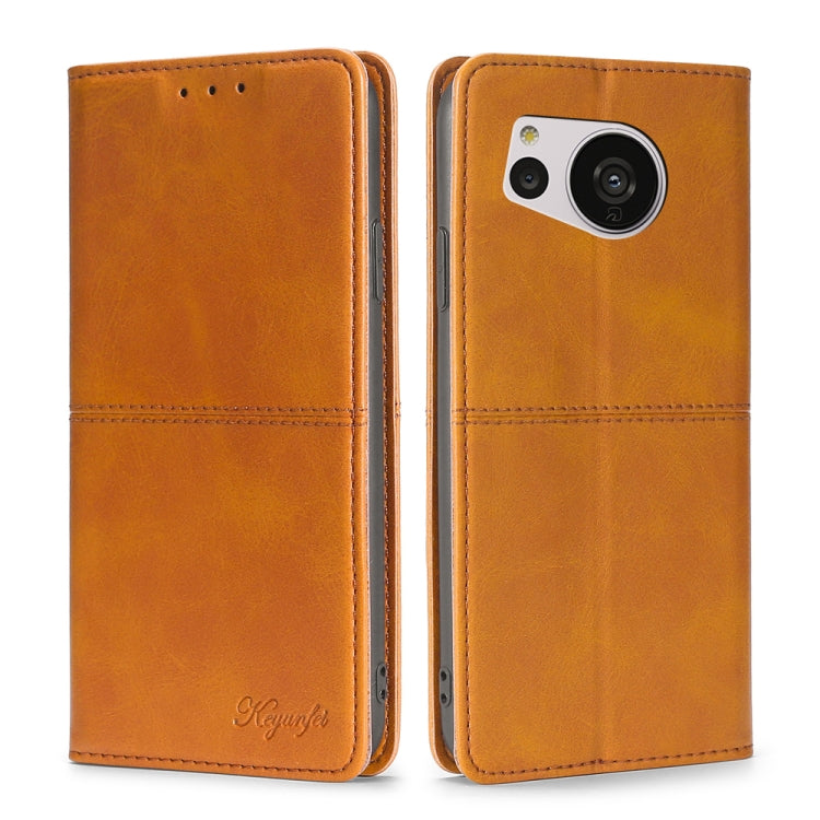 Cow Texture Magnetic Leather Phone Case, For vivo Y35 4G / Y22 / Y22s, For Xiaomi Redmi A1, For Sharp Aquos Sense7