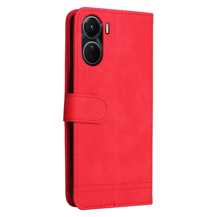 Skin Feel Life Tree Metal Button Leather Phone Case, For vivo Y16 / Y02s, For vivo Y35 4G / Y22s / Y22