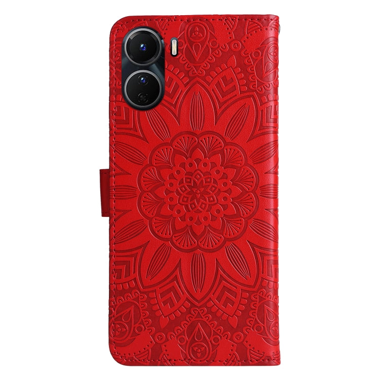 Embossed Sunflower Leather Phone Case, For vivo Y16 / Y02s, For vivo Y35 4G / Y22s / Y22