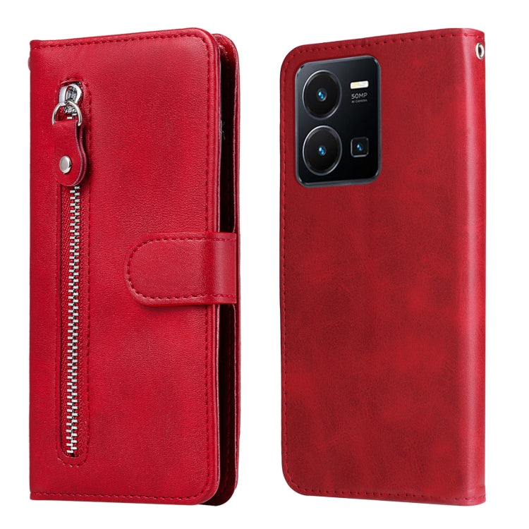 Calf Texture Zipper Leather Phone Case, For vivo Y16 / Y02s, For vivo Y35 4G / Y22s / Y22