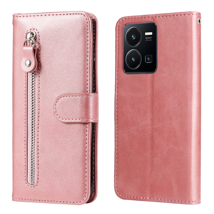 Calf Texture Zipper Leather Phone Case, For vivo Y16 / Y02s, For vivo Y35 4G / Y22s / Y22