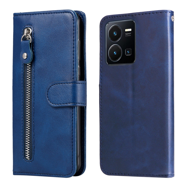 Calf Texture Zipper Leather Phone Case, For vivo Y16 / Y02s, For vivo Y35 4G / Y22s / Y22