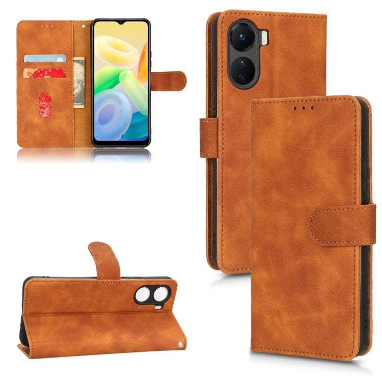 Skin Feel Magnetic Flip Leather Phone Case