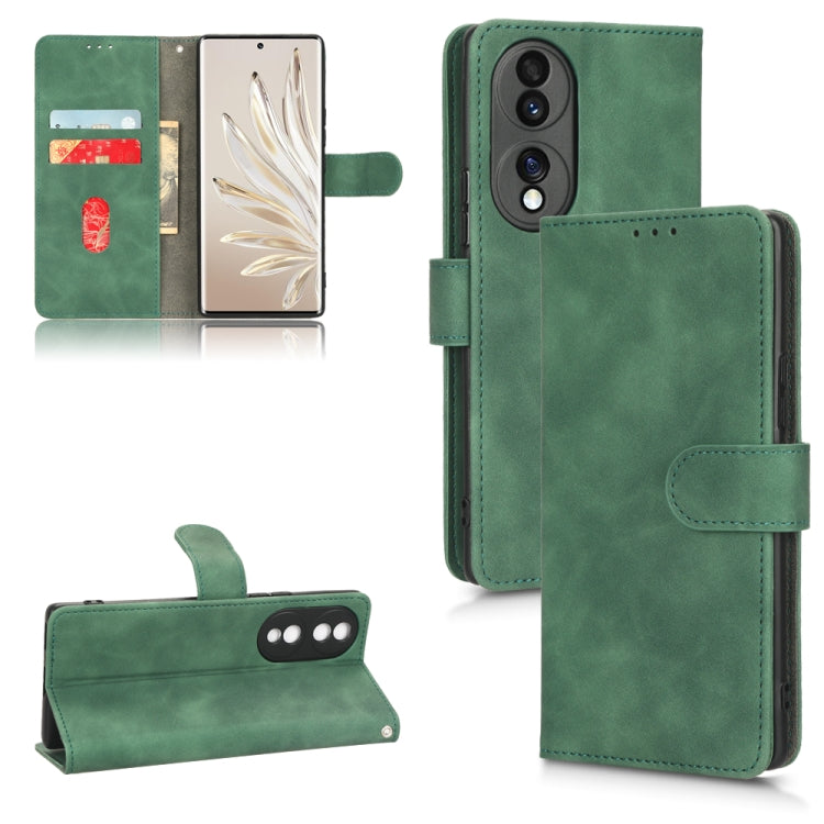 Skin Feel Magnetic Flip Leather Phone Case