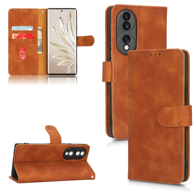 Skin Feel Magnetic Flip Leather Phone Case